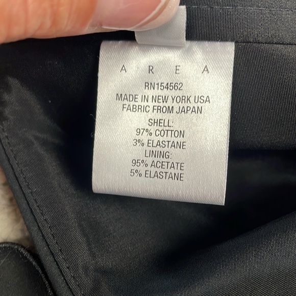 AREA Crystal Embellished Handkerchief Bandeau Crop Top Black Sz L - Picture 15 of 16